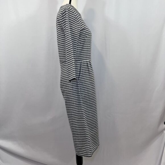 Mokingtop crop jumpsuit lightweight cotton black white stripes womens sz M - Picture 5 of 16